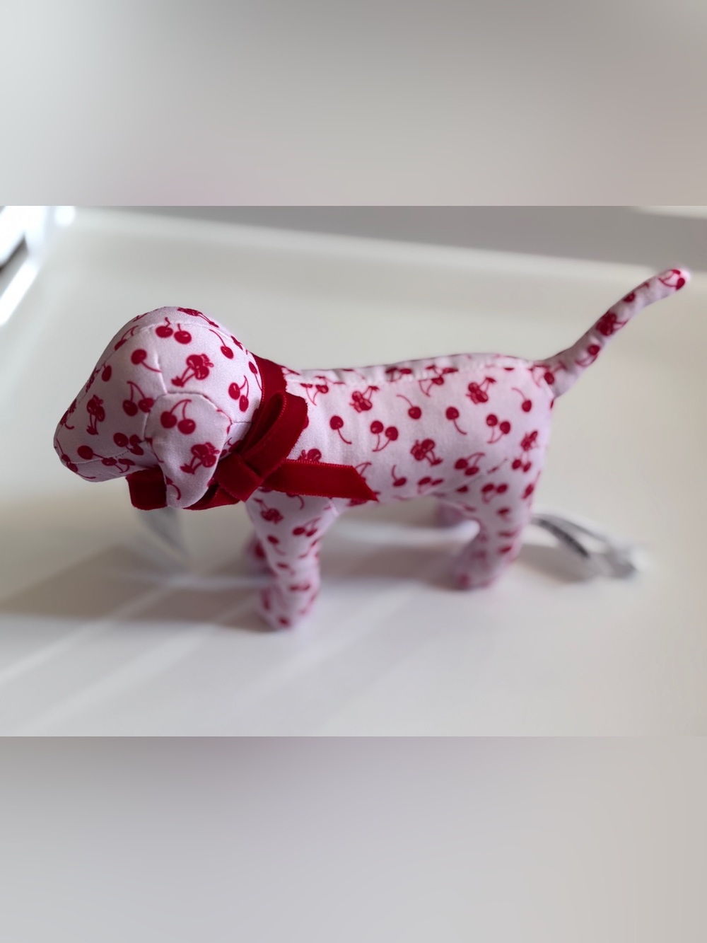 Victoria’s Secret PINK Galentine’s Day Cherry Mini Dog Plush NWT - Picture 2 of 6